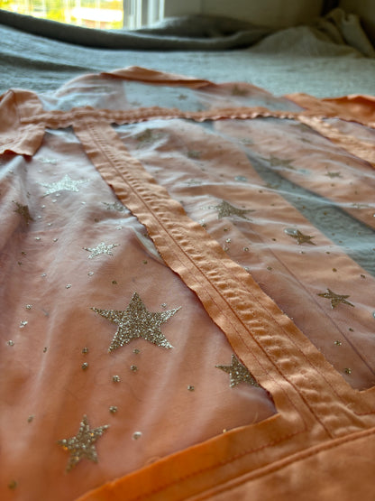 Gold Stars Orange Denim Jacket [XL]