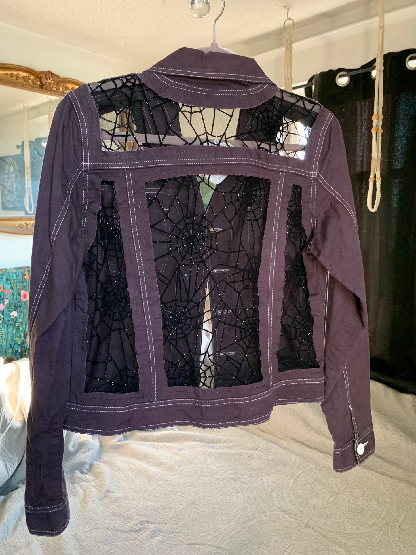 Purple Denim Spiderwebs [L]