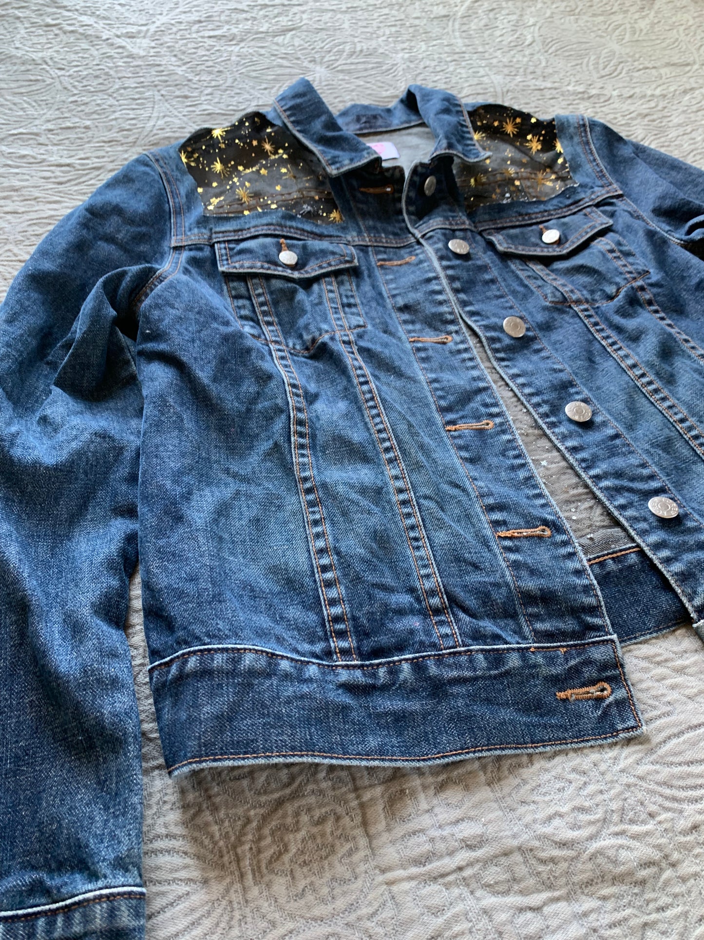 Dark Denim Gold Stars Jacket [M]