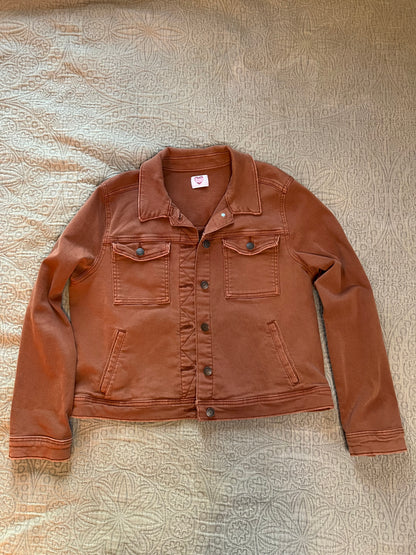 Mauve Cropped Mystic Denim Jacket [0X]