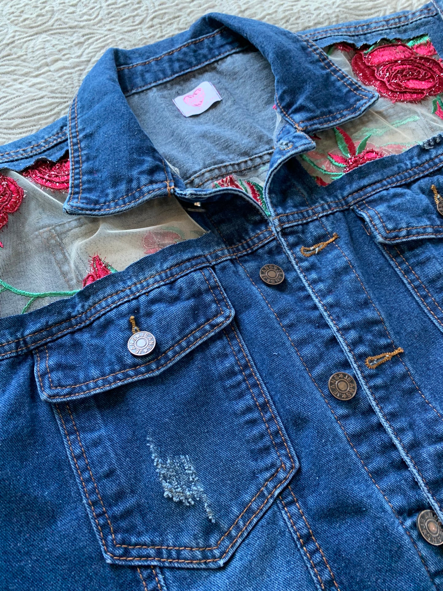 Denim Rose Vest [XL]