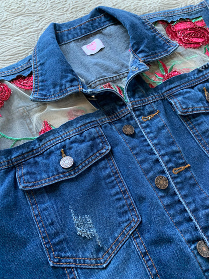 Denim Rose Vest [XL]