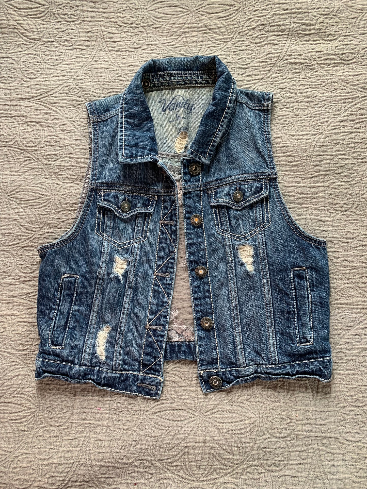 Denim Silver Floral [M]