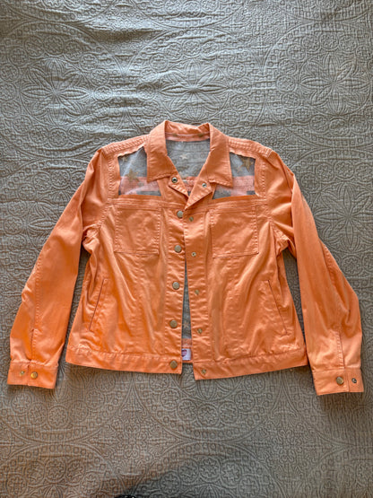 Gold Stars Orange Denim Jacket [XL]