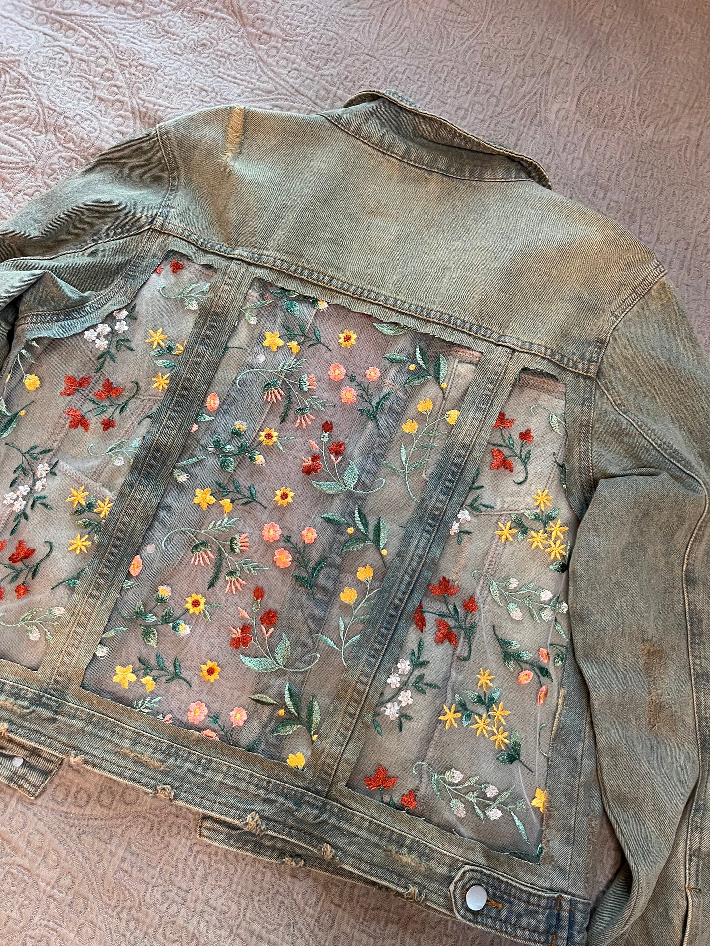 Distressed Fall Wildflowers Jacket [1X]