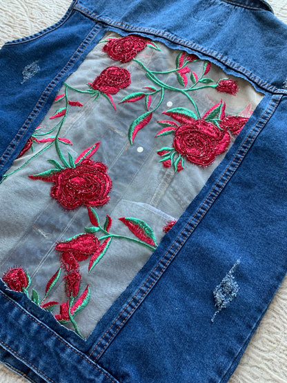 Denim Rose Vest [XL]