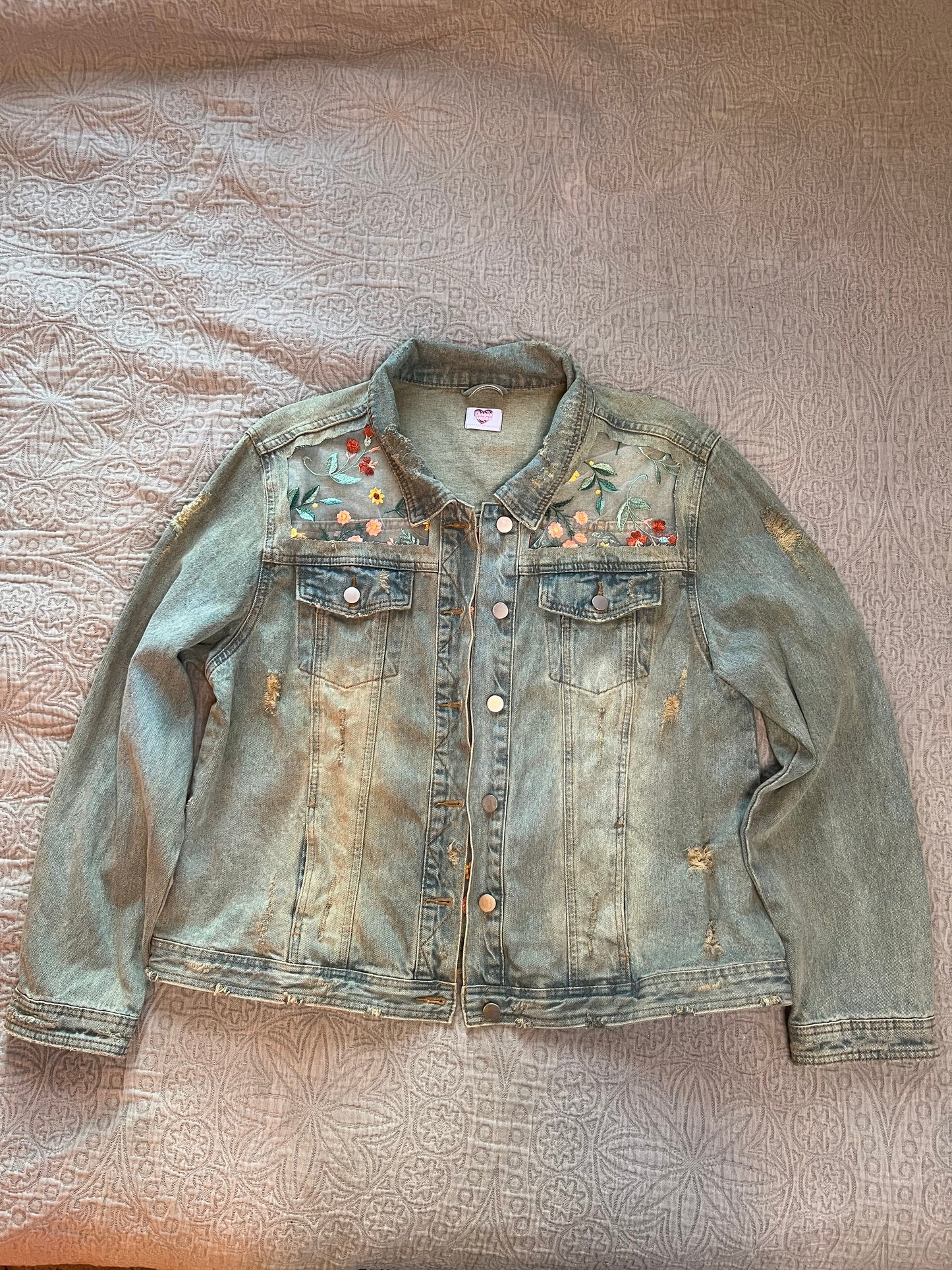 Distressed Fall Wildflowers Jacket [1X]
