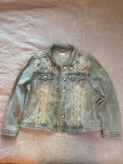 Distressed Fall Wildflowers Jacket [1X]