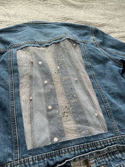 Denim Glitter and Pearls [L]