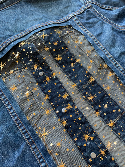 Dark Denim Gold Stars Jacket [M]