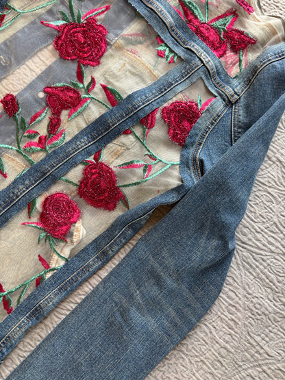 Denim Roses Jacket [0X]