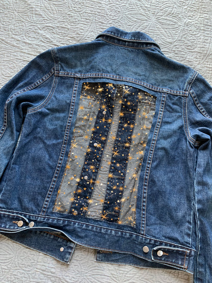 Dark Denim Gold Stars Jacket [M]