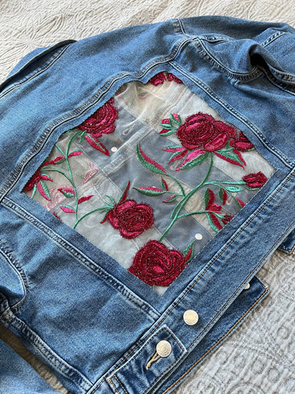 Denim Roses Cropped [S]