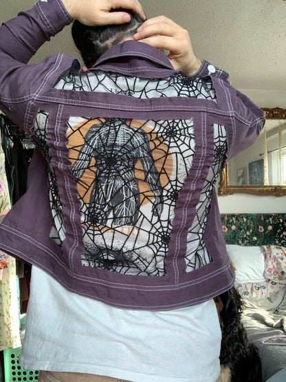 Purple Denim Spiderwebs [L]