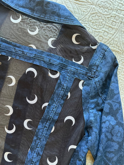 Moon Floral Denim Jacket [L]
