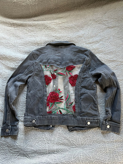 Grey Denim Roses [M]