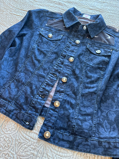 Moon Floral Denim Jacket [L]