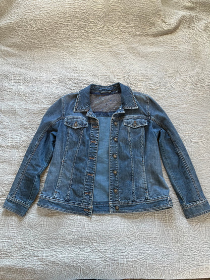 Painted Denim Astronaut and Stars [L]