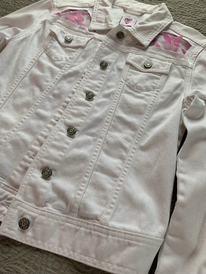 White Denim Butterfly Jacket [S]