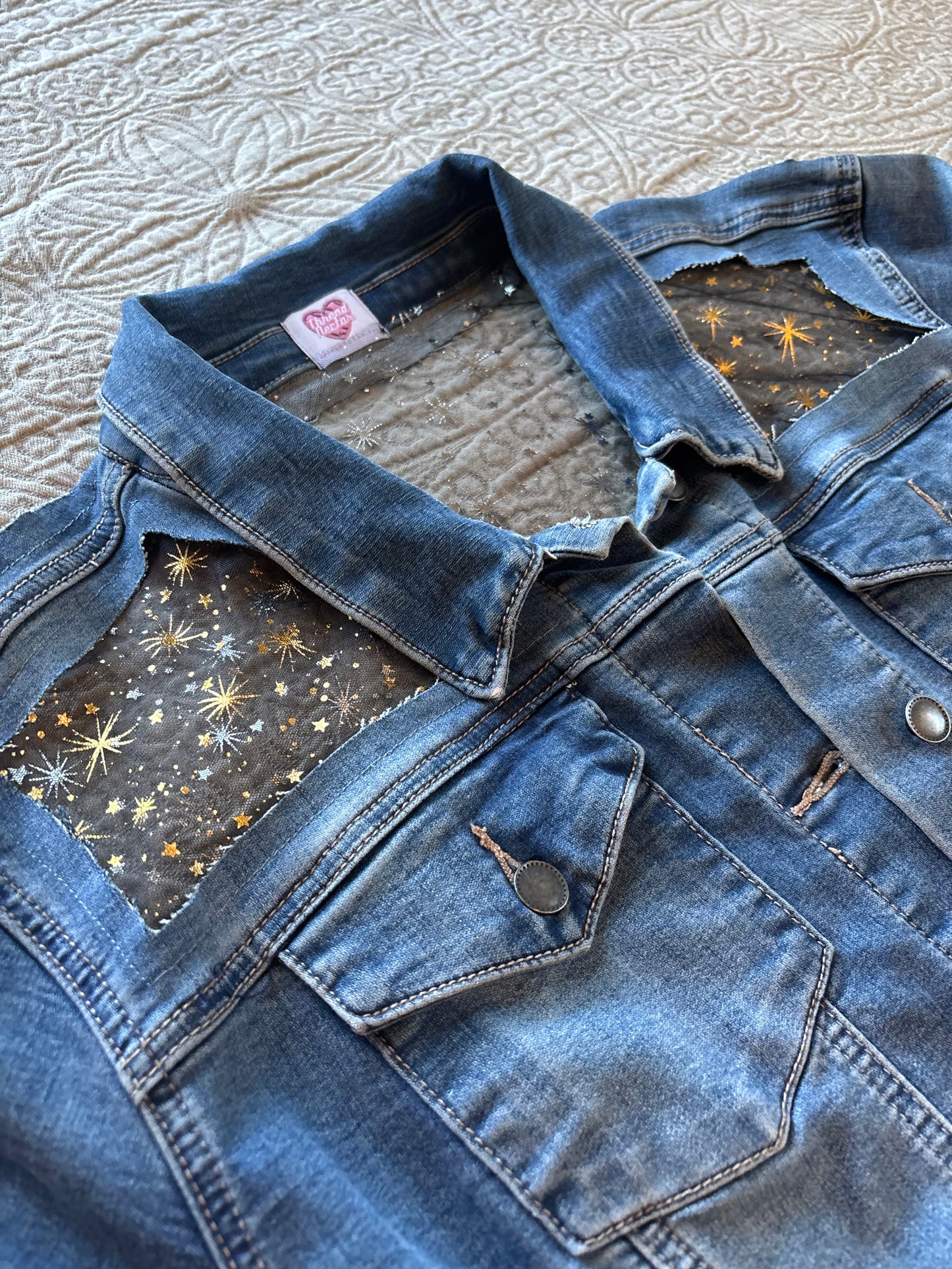 Gold Stars Denim Jacket [3X]
