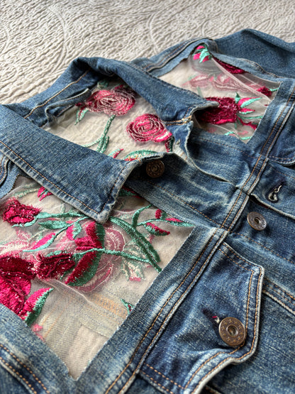 Denim Roses Jacket [0X]