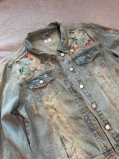 Distressed Fall Wildflowers Jacket [1X]