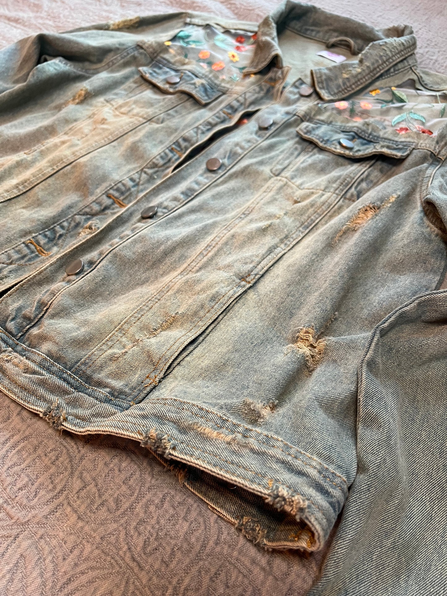 Distressed Fall Wildflowers Jacket [1X]