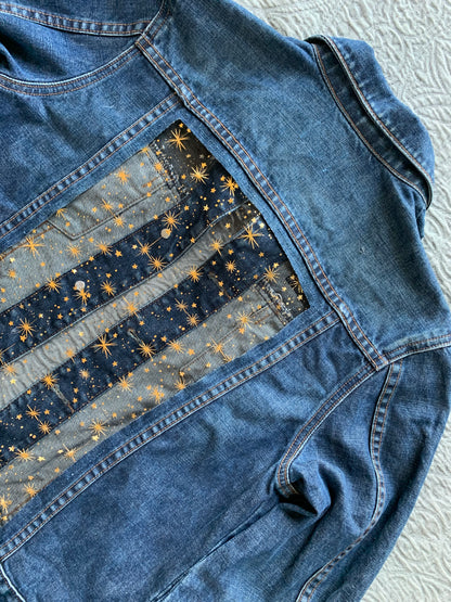 Dark Denim Gold Stars Jacket [M]