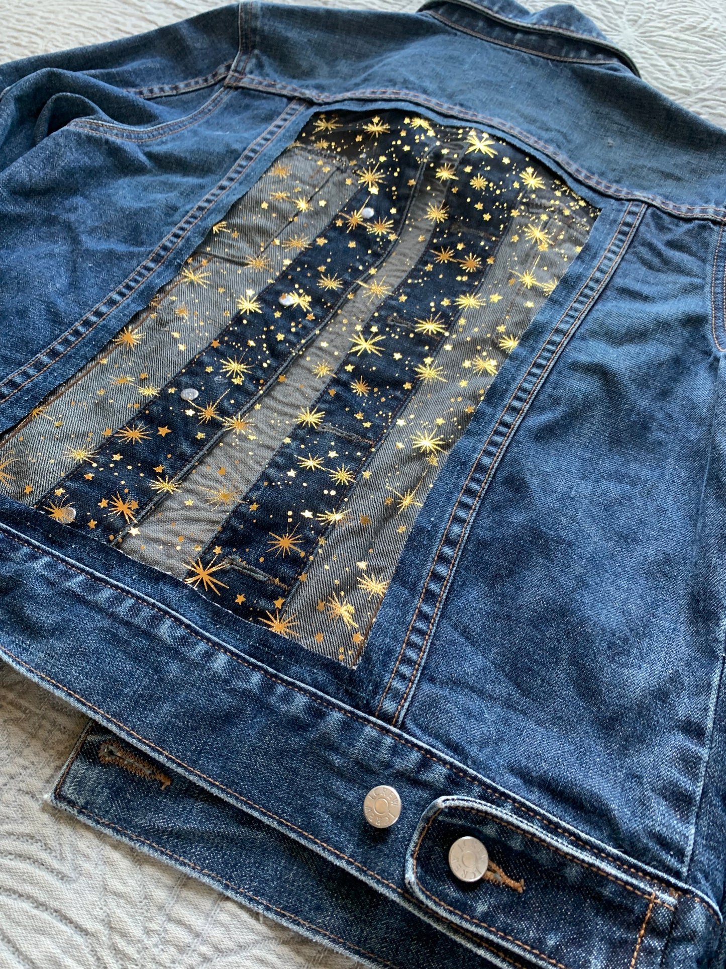 Dark Denim Gold Stars Jacket [M]