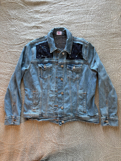 Constellation Light-Wash Denim Jacket [L]