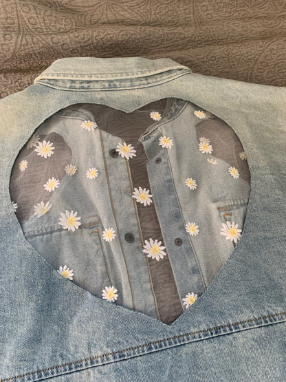 Heart Cutout Denim Daisies [4X]