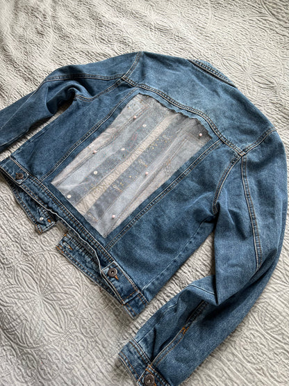 Denim Glitter and Pearls [L]