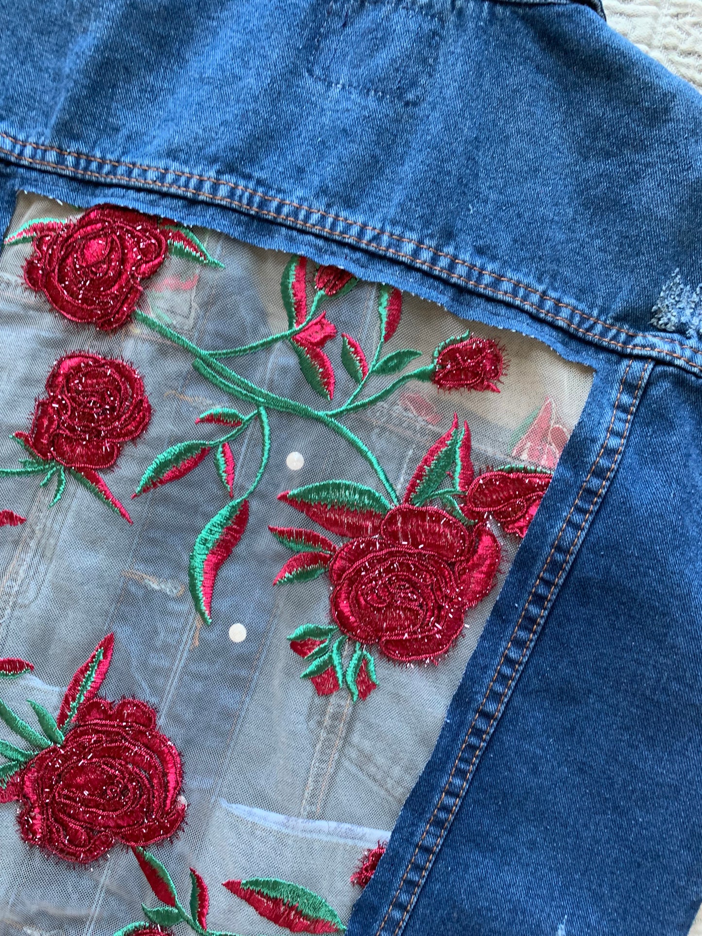 Denim Rose Vest [XL]