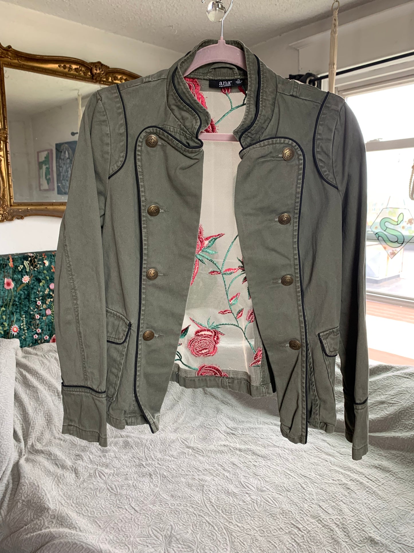 Green Denim Roses [L]