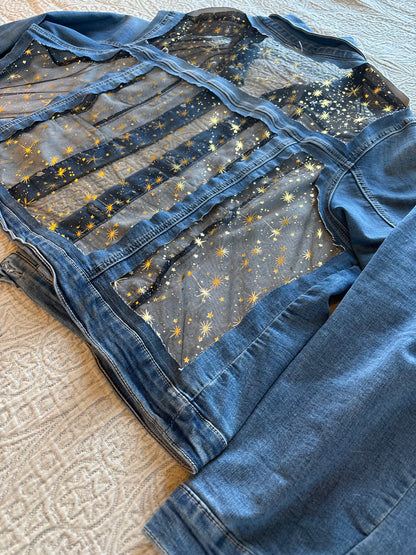 Gold Stars Denim Jacket [3X]