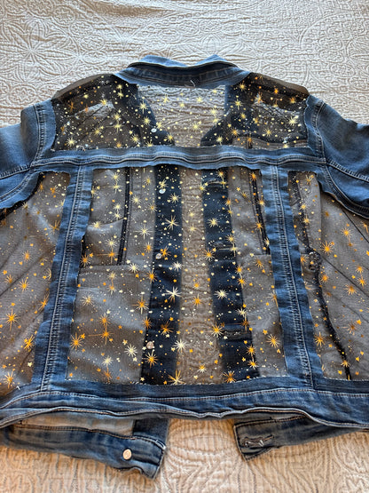 Gold Stars Denim Jacket [3X]