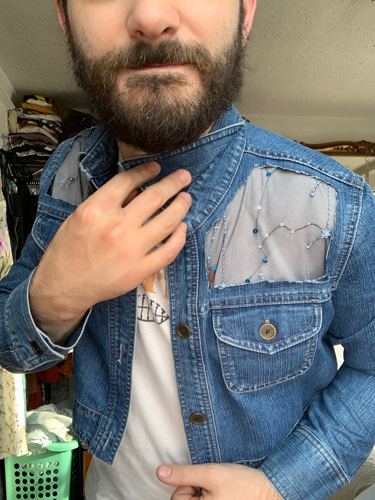 Cropped Denim Constellations [M]