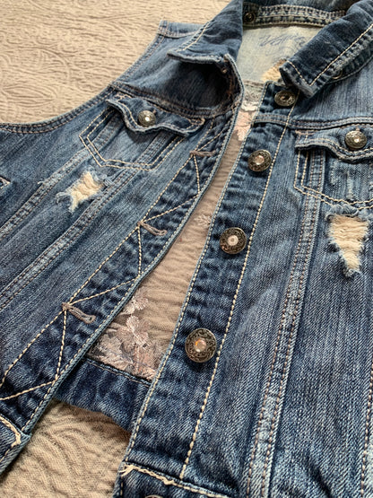 Denim Silver Floral [M]
