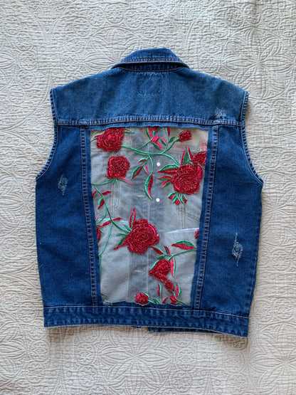 Denim Rose Vest [XL]