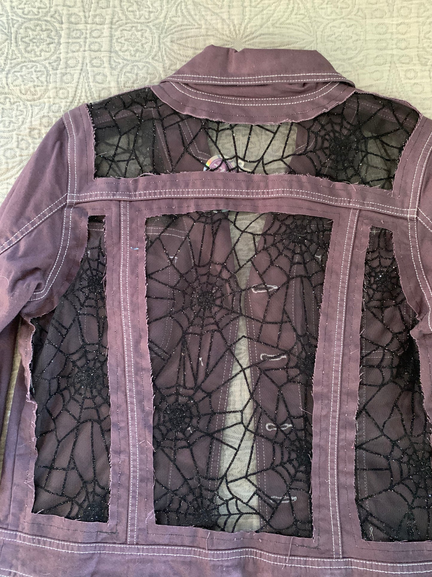 Purple Denim Spiderwebs [L]