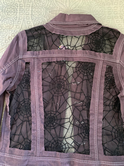 Purple Denim Spiderwebs [L]