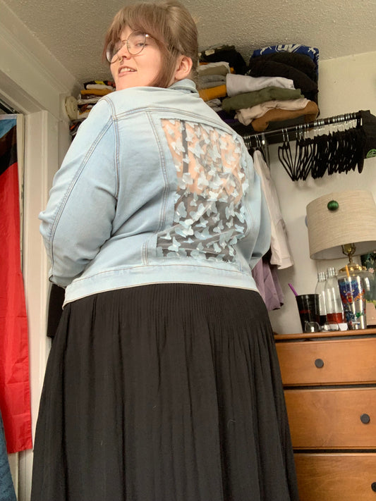 Light Wash Denim Butterflies [2X]