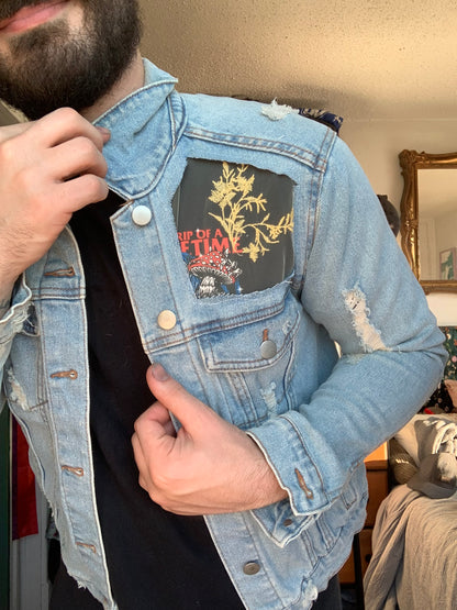 Distressed Denim Yellow Vines [M]