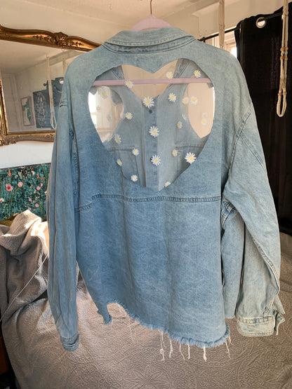 Heart Cutout Denim Daisies [4X]