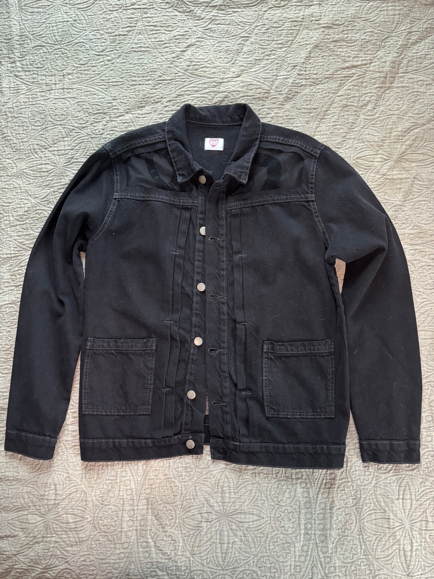 Black Denim Snakes Jacket [XL]