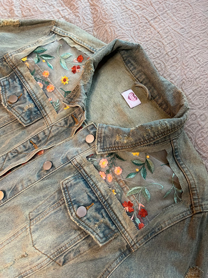 Distressed Fall Wildflowers Jacket [1X]