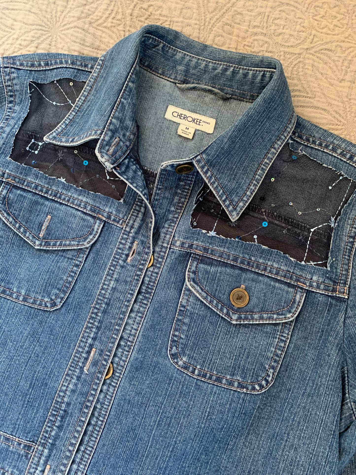 Cropped Denim Constellations [M]