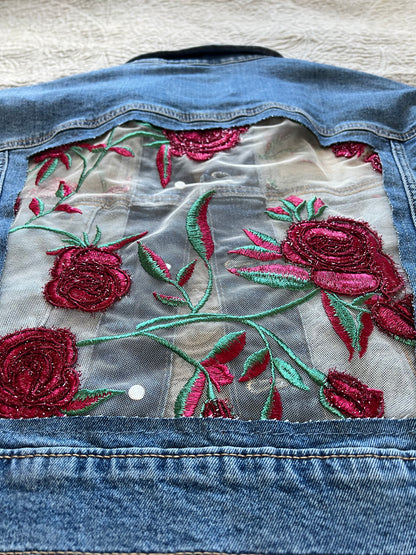 Denim Roses Cropped [S]