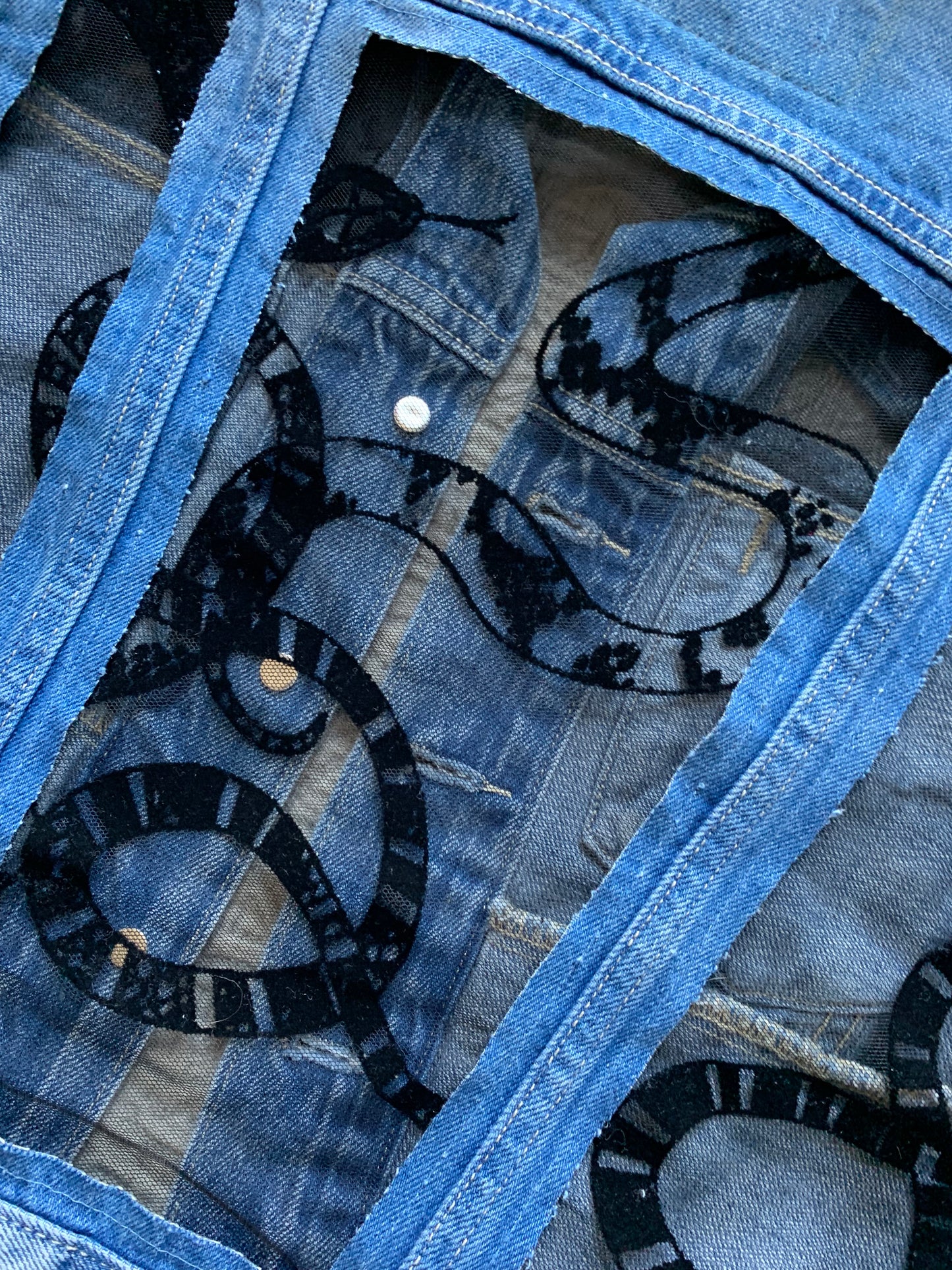 Acid Wash Denim Snakes Jacket [S]