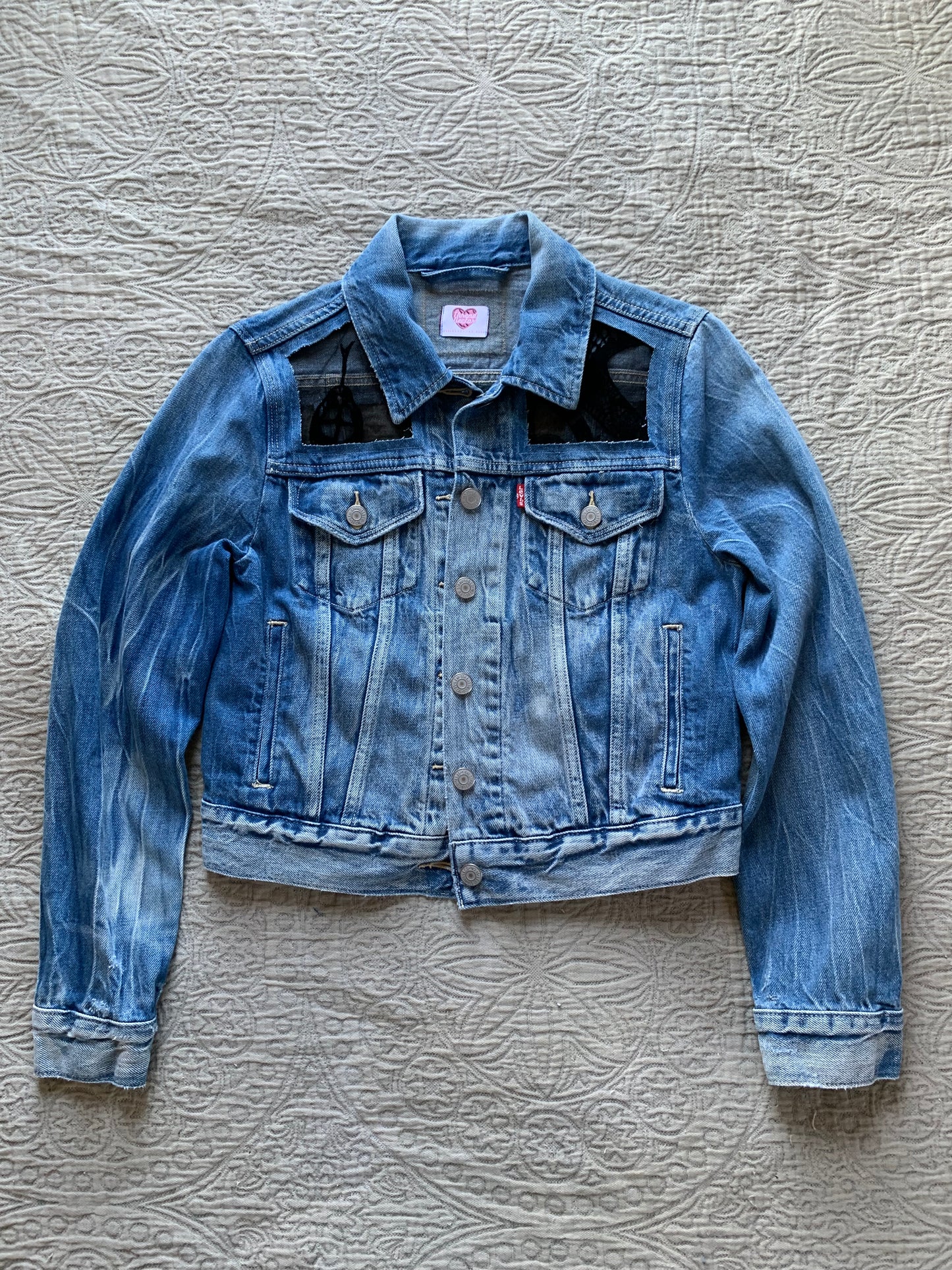 Acid Wash Denim Snakes Jacket [S]